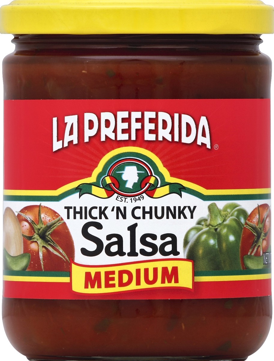 slide 2 of 2, La Preferida Thk/Chnky Med Picante Sauce, 16 oz