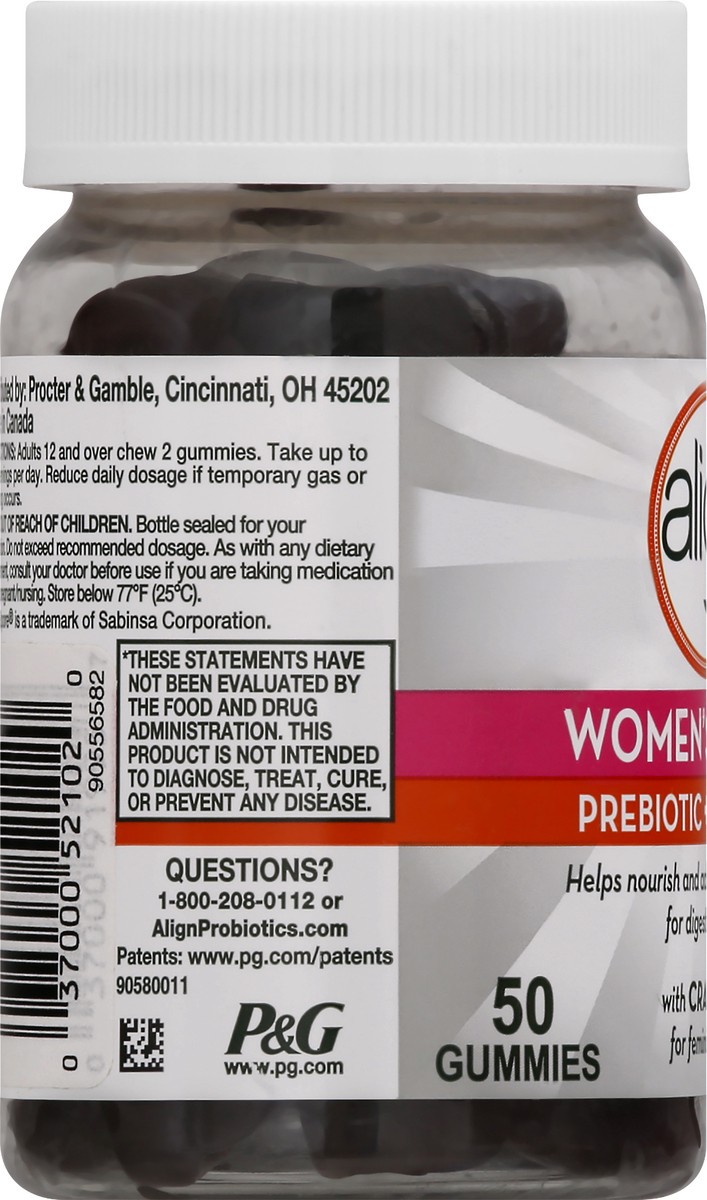 slide 4 of 12, ALIGN CAPSULES Pre+Probiotic Women Gummies, 50 ct