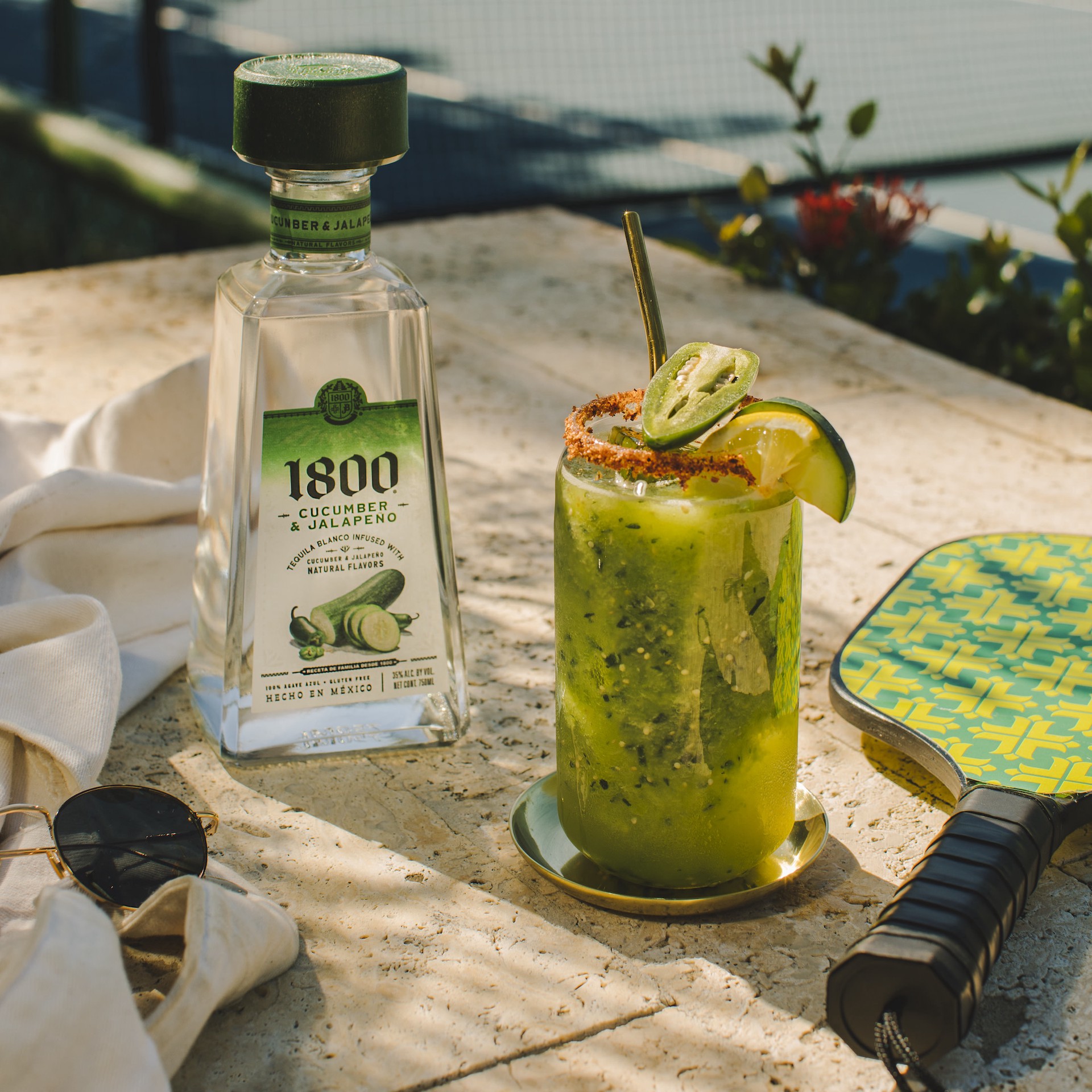 slide 7 of 10, 1800 Cucumber & Jalapeno Tequila 750 ml, 750 ml