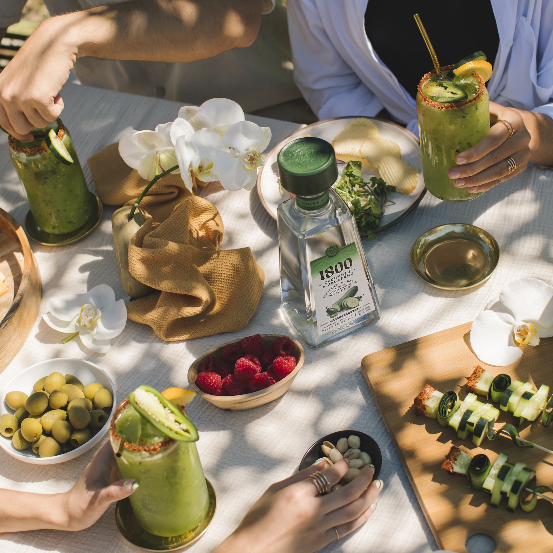 slide 3 of 10, 1800 Cucumber & Jalapeno Tequila 750 ml, 750 ml