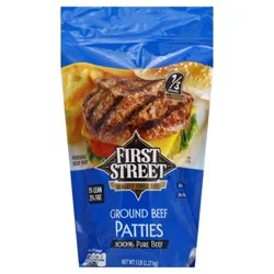 First Street Ground Beef Patties 75% Lean