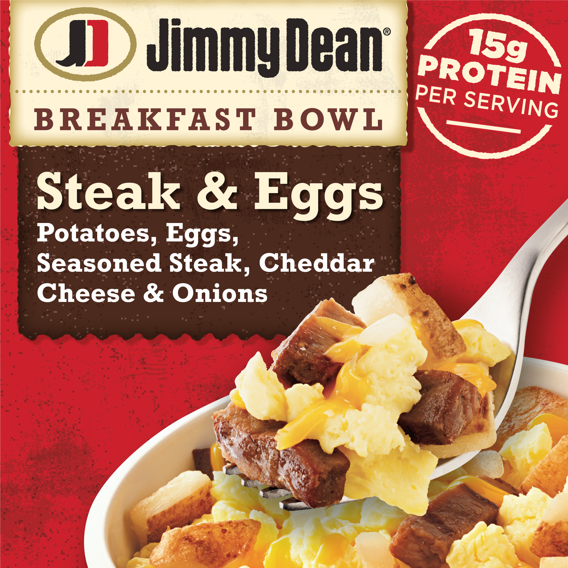 slide 1 of 10, Jimmy Dean Breakfast Bow, Steak, Frozen, 7 oz Bowl, 198.45 g