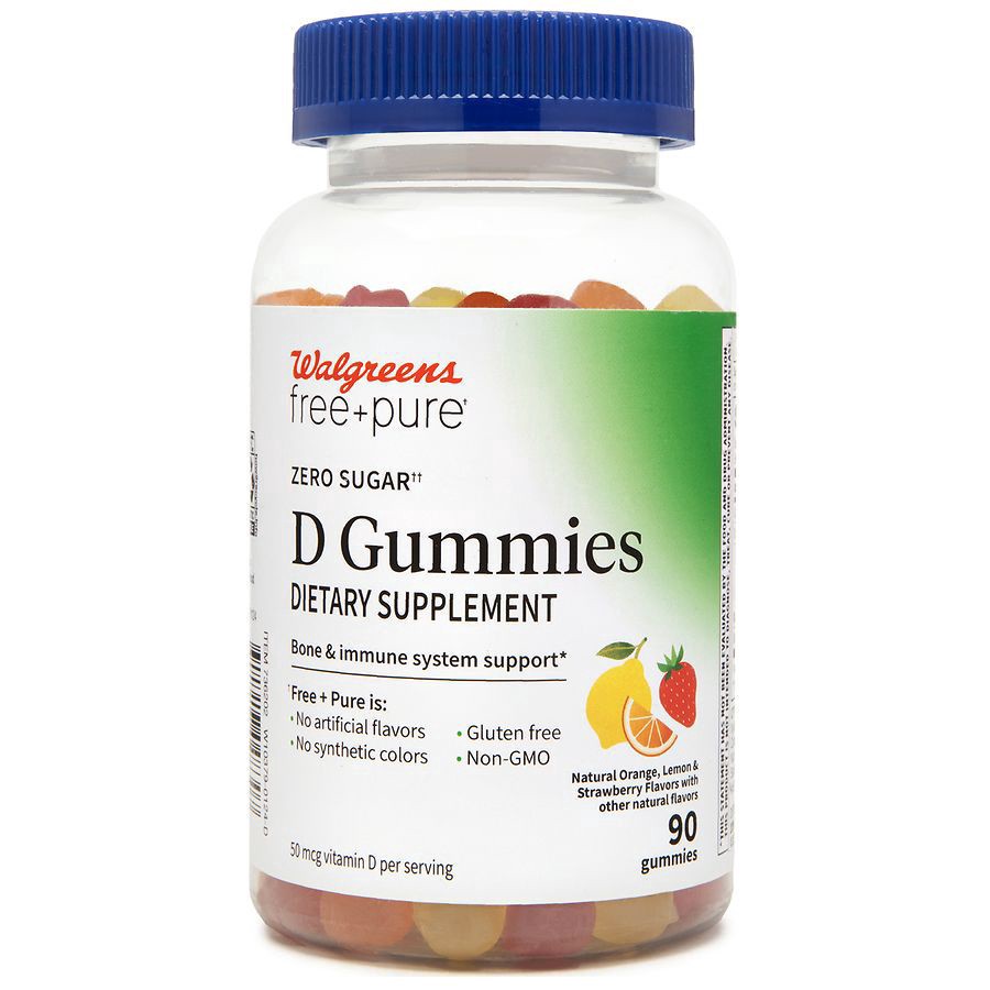 slide 1 of 3, Walgreens Free & Pure Sugar Free Vitamin D, 90 ct