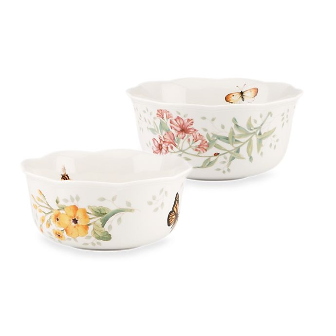 slide 1 of 1, Lenox Butterfly Meadow Nesting Bowl, 2 ct