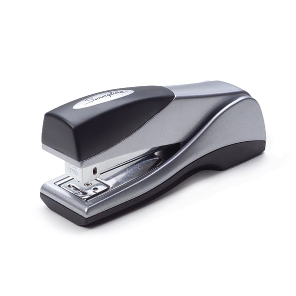 slide 1 of 5, Optima Grip Half-Strip Compact Stapler, Silver, 1 ct