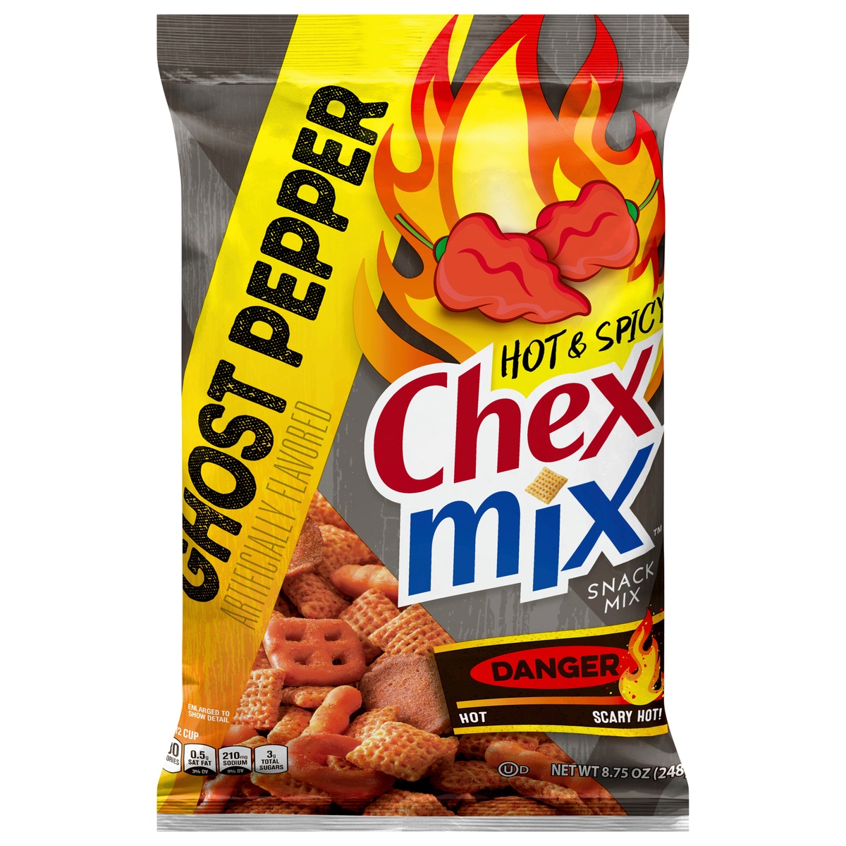 slide 1 of 1, Chex Mix Hot & Spicy Ghost Pepper Snack Mix, 8.75 oz, 8.75 oz