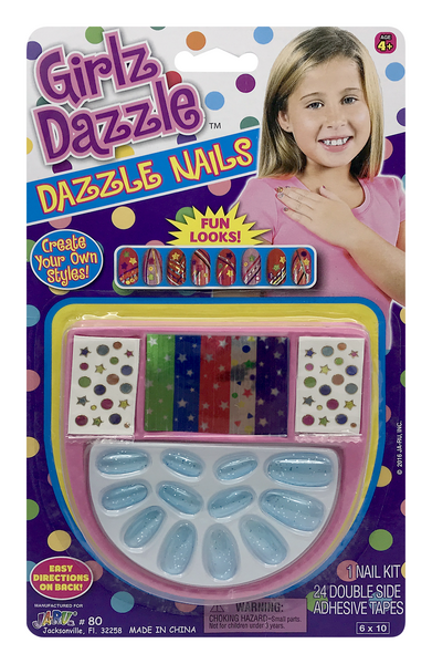 slide 1 of 1, Ja-Ru Fashion Girl Dazzle Nails, 1 ct