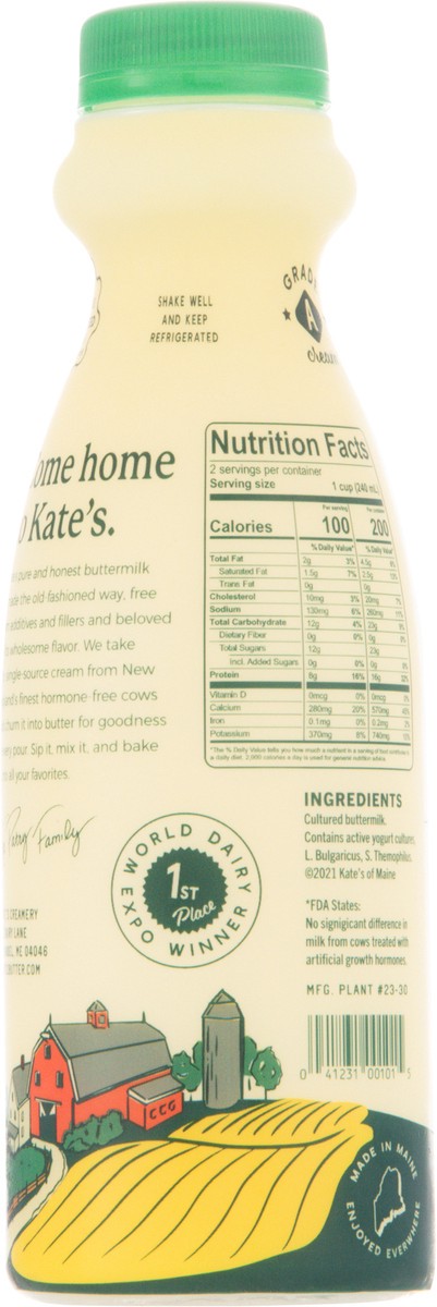 slide 4 of 12, Kate's 100% Real Gluten-Free Butter Milk 16 fl oz, 16 fl oz