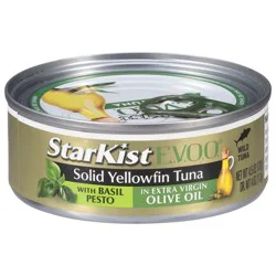 StarKist E.V.O.O. with Basil Pesto Solid Yellowfin Tuna in Extra Virgin Olive Oil - 4.5 oz
