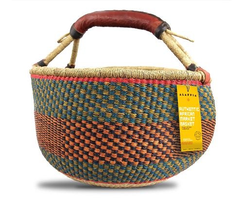 slide 1 of 1, Alaffia Handwoven African Grass Basket- Roun, 1 ct