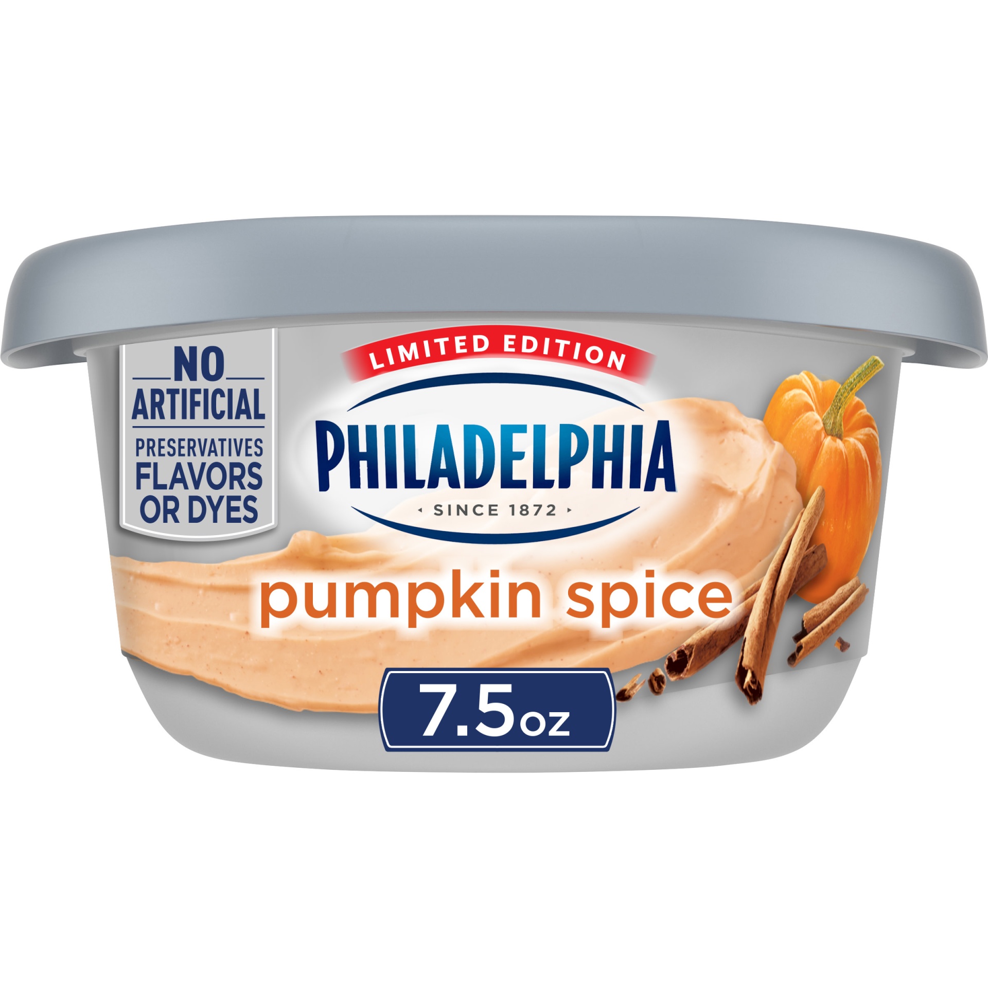 slide 1 of 1, Philadelphia Pumpkin Spice Cream Cheese Spread, 7.5 oz