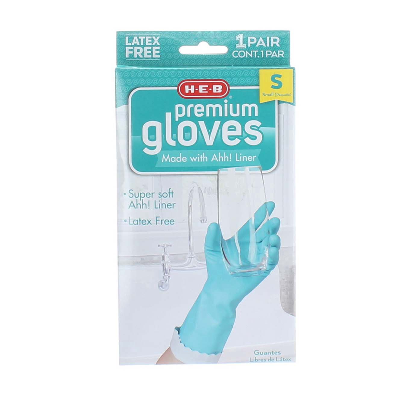 slide 1 of 1, H-E-B Premium Reusable Gloves Small, 1 ct