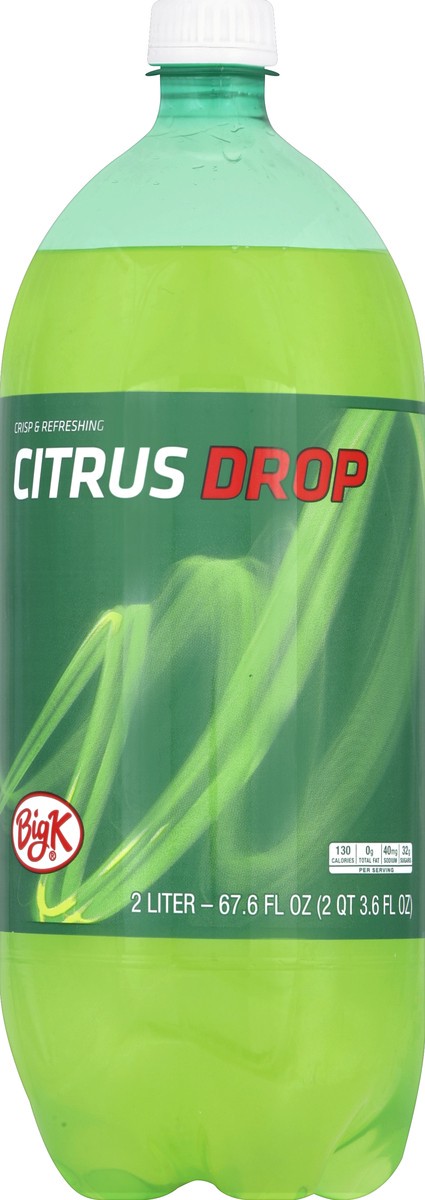 slide 3 of 4, Big K Citrus Drop Soda- 2 liter, 2 liter