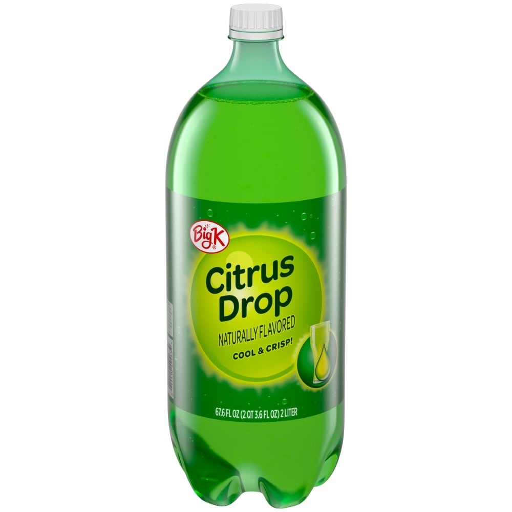 slide 1 of 4, Big K Citrus Drop Soda- 2 liter, 2 liter