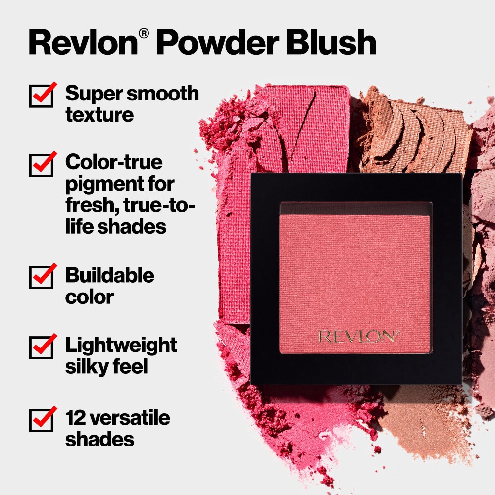 slide 2 of 4, Revlon Powder Blush Tickled Pink, 0.1 oz