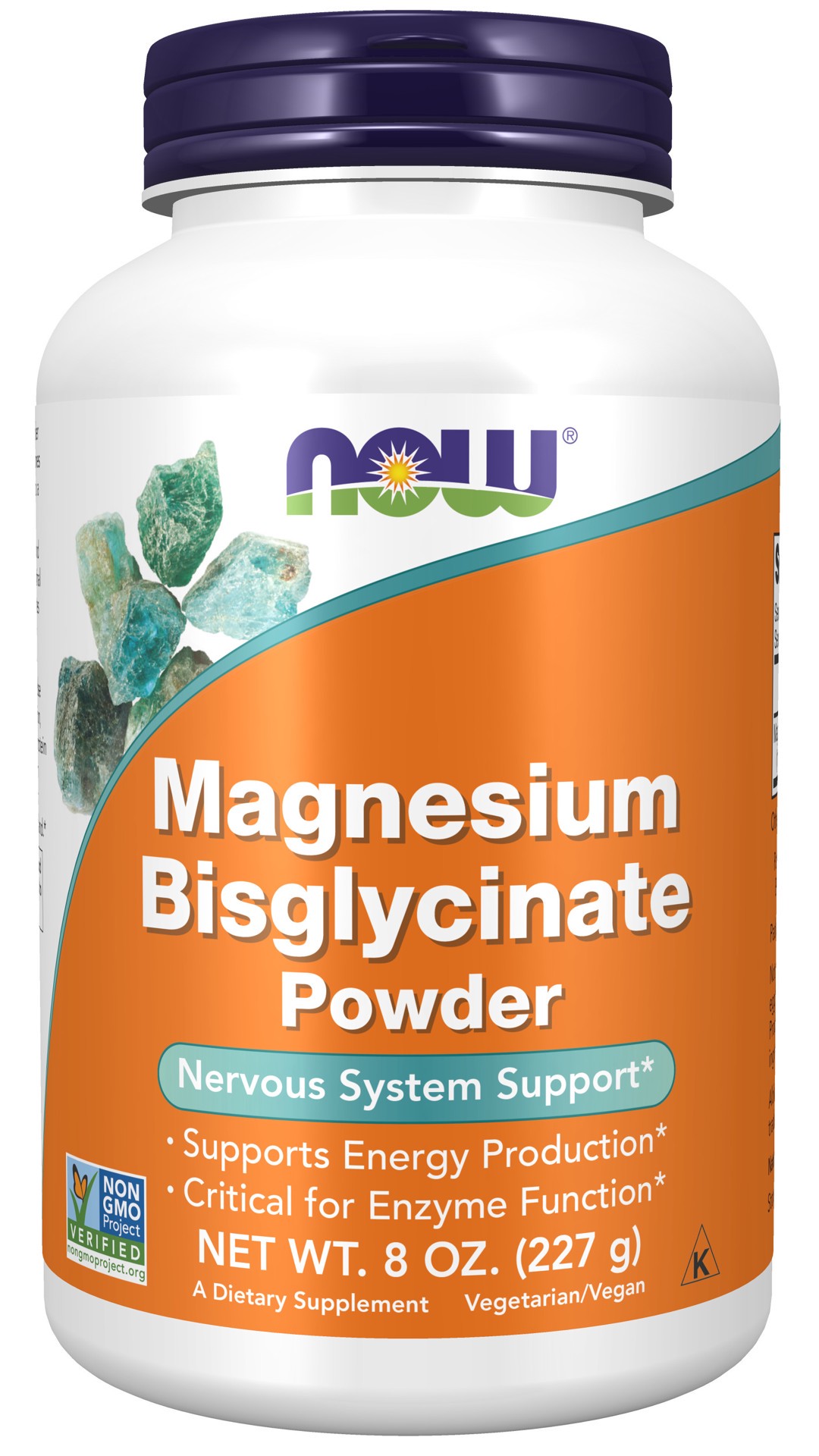 slide 1 of 4, NOW Magnesium Bisglycinate Powder - 8 oz., 8 oz