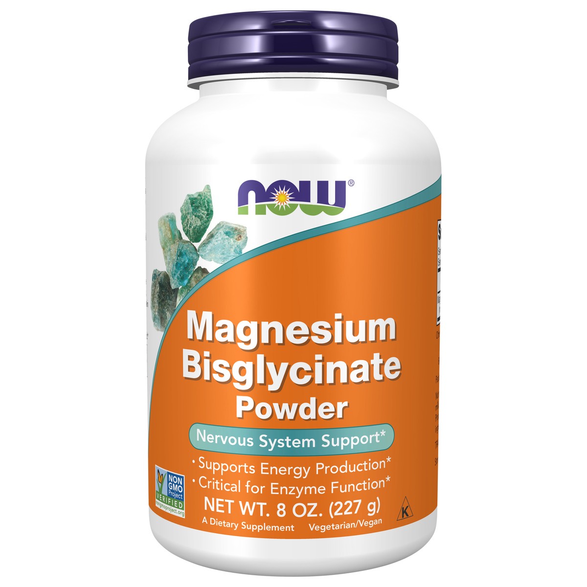 slide 1 of 4, NOW Magnesium Bisglycinate Powder - 8 oz., 8 oz