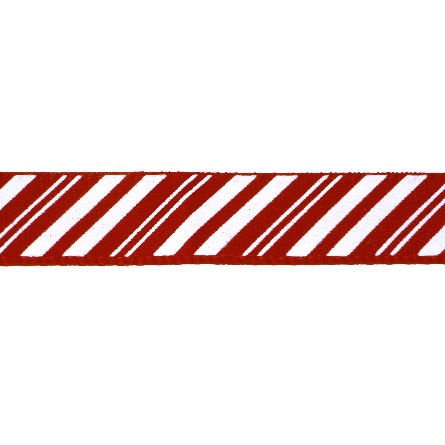 slide 3 of 3, 3/8" X 12ft. Red & White Diagonal Stripes Ribbon By Celebrate It Christmas, 3/8 in x 12 ft