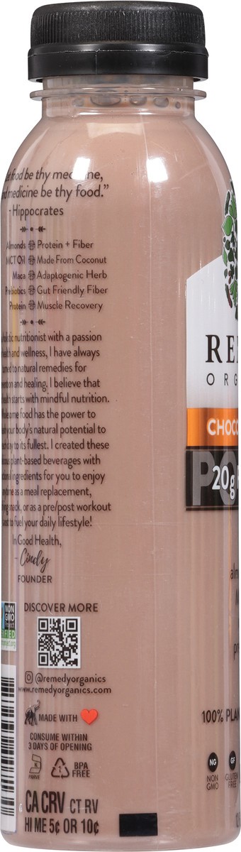 slide 2 of 14, Remedy Organics 100% Plant Based Chocolate Fudge Shake 12 fl oz, 12 fl oz