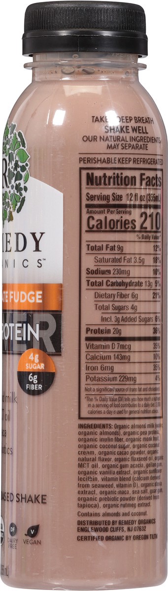 slide 11 of 14, Remedy Organics 100% Plant Based Chocolate Fudge Shake 12 fl oz, 12 fl oz