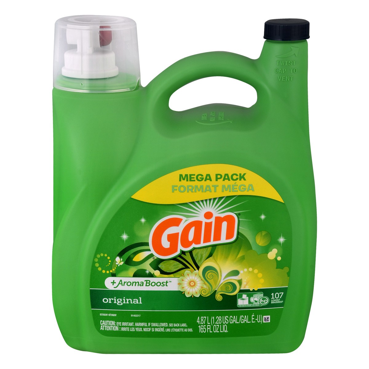 slide 2 of 12, Gain +Aroma Boost Mega Pack Original Detergent 4.87 lt, 4.87 l