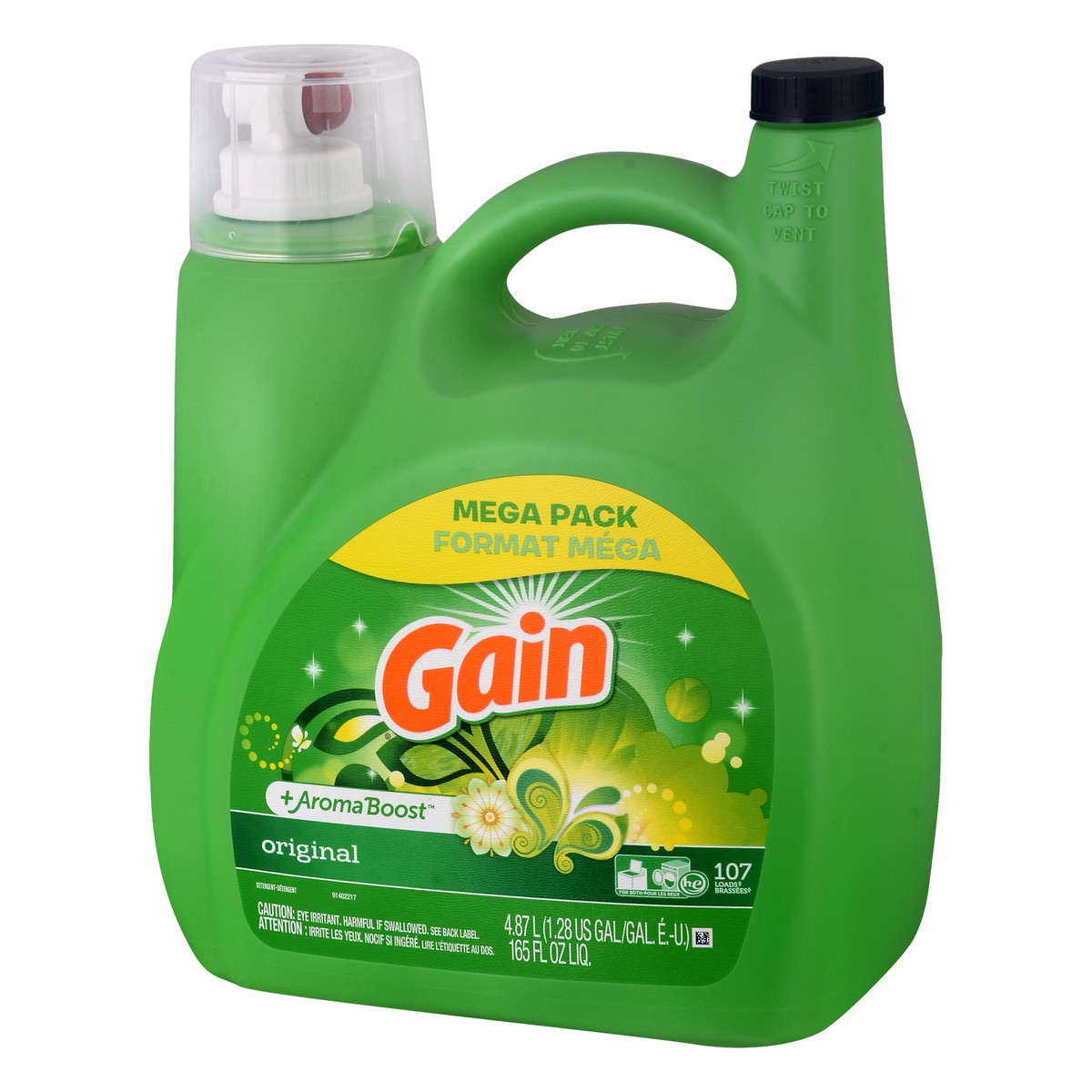 slide 5 of 12, Gain +Aroma Boost Mega Pack Original Detergent 4.87 lt, 4.87 l