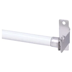 Kenney 7/16" Round Sash Curtain Rod, 28-48", 1" Clearance, White