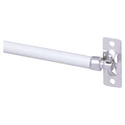 Kenney 5/16" Swivel Sash Curtain Rod, 21-38", 1/4" Clearance, White