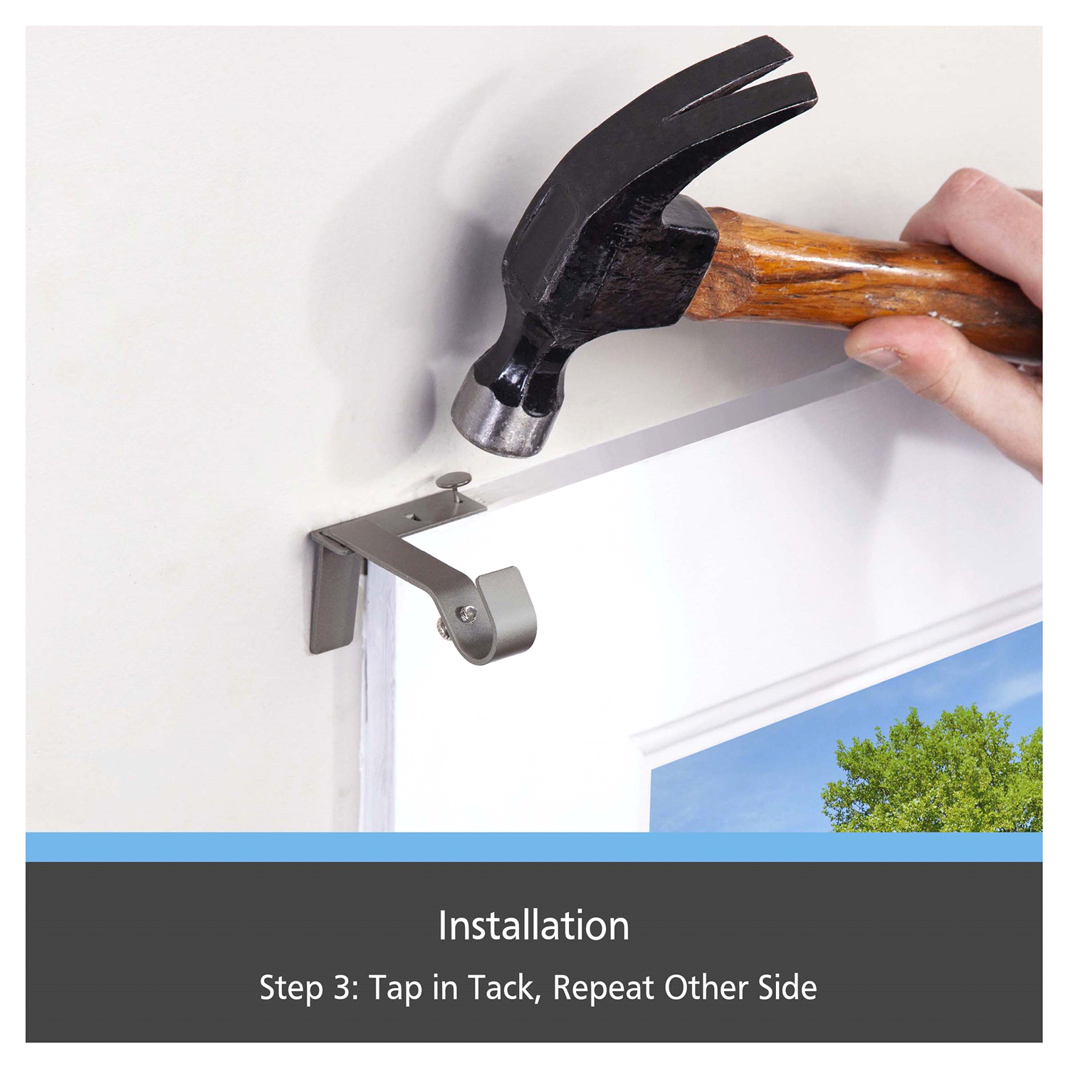 slide 4 of 5, Kenney Fast Fit Vance 5/8" No Measure Curtain Rod, 36-66", Polished Pewter, 1 ct