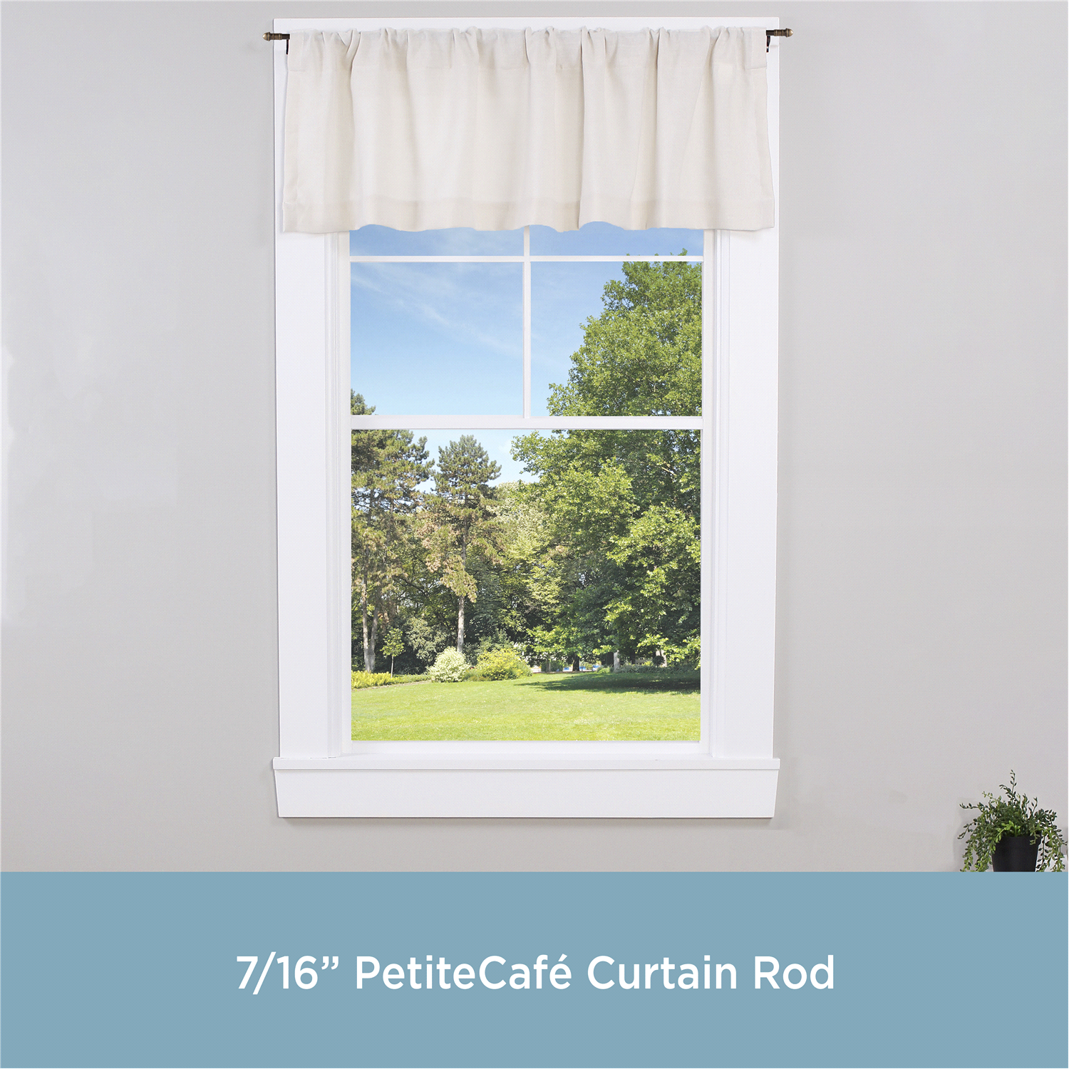 slide 4 of 4, Kenney Dresden 7/16" Adjustable Decorative Café Curtain Rod, 28-48", Oil Rubbed Bronze, 28 ct