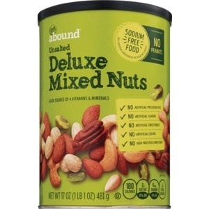 slide 1 of 1, Gold Emblem abound Unsalted Deluxe Mixed Nuts, 17 Oz, 17 oz