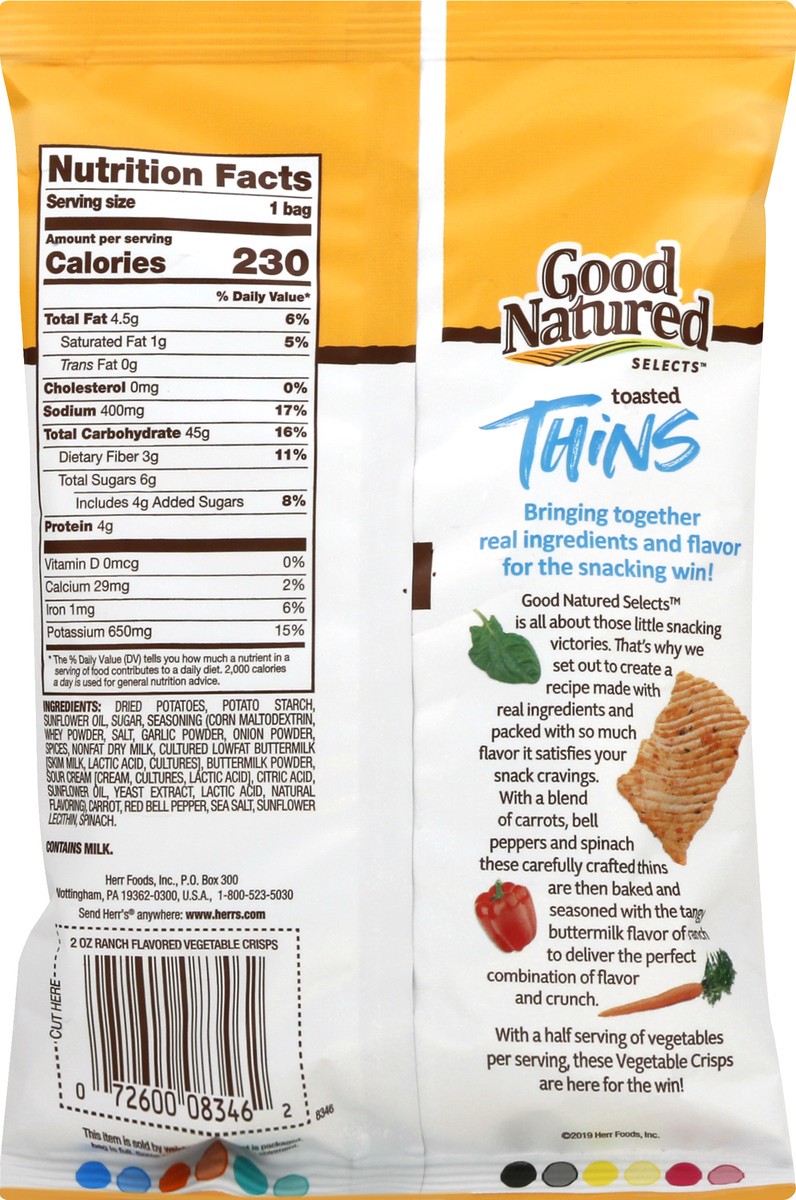 slide 10 of 12, Good Natured Toasted Ranch Flavored Thins 2 oz, 2.1235 oz