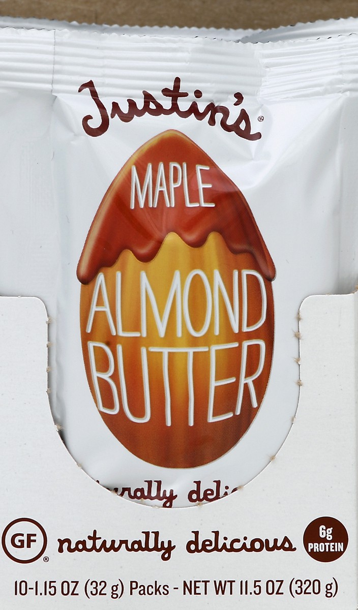 slide 5 of 6, Justin's Maple Almond Butter Squeeze Packs, 10 ct; 1.15 oz