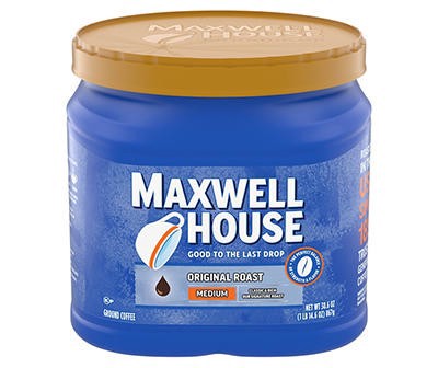 slide 1 of 1, Maxwell House Original Roast Ground Coffee, 27.5 oz Canister, 27.5 oz
