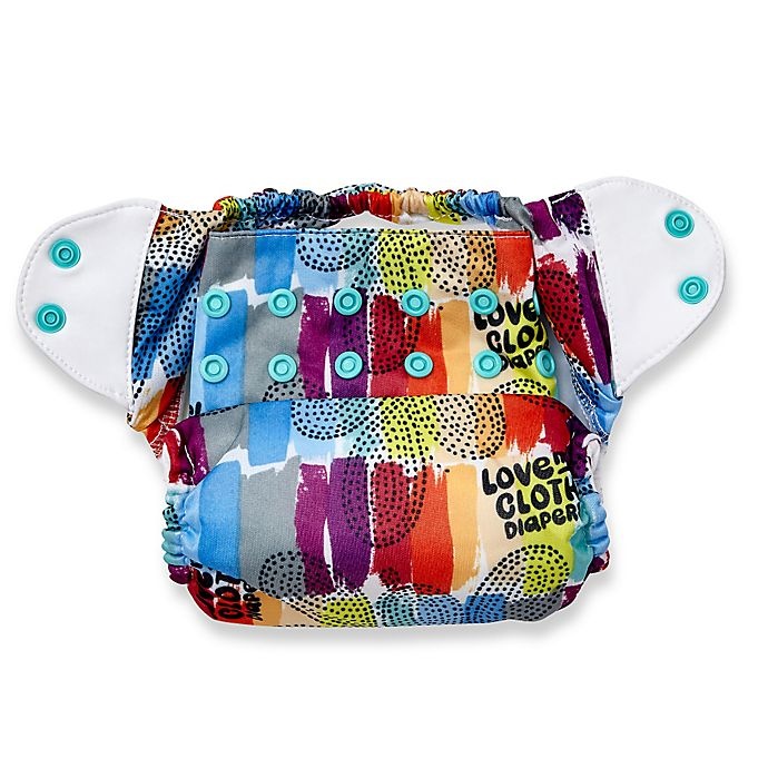slide 2 of 2, bumGenius Freetime One-Size All-In-One Snap Cloth Diaper - Love, 1 ct