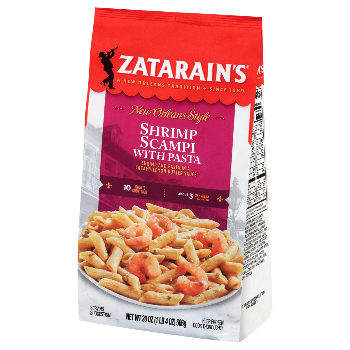 slide 8 of 9, Zatarain's Frozen Meal - Shrimp Scampi, 20 oz