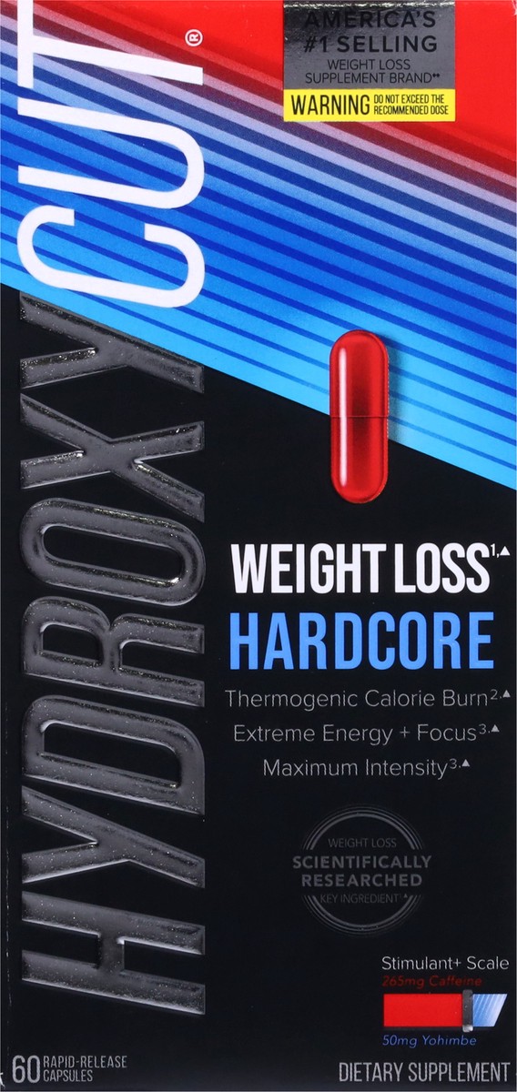 slide 6 of 9, Hydroxycut Rapid-Release Capsules Hardcore Weight Loss 60 Capsules, 60 ct