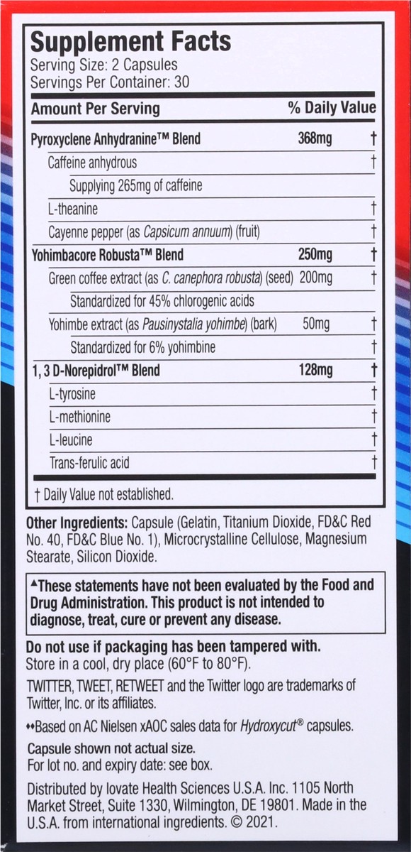 slide 8 of 9, Hydroxycut Rapid-Release Capsules Hardcore Weight Loss 60 Capsules, 60 ct