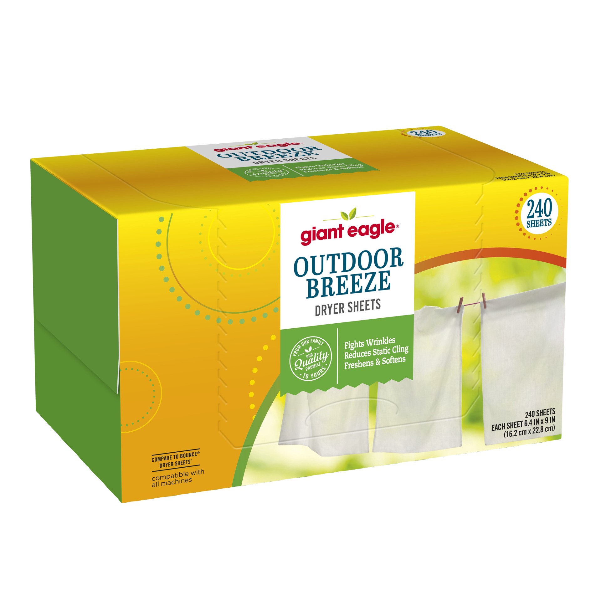 slide 1 of 1, Ge Outdoor Brz Dryer Sheets, 240 ct