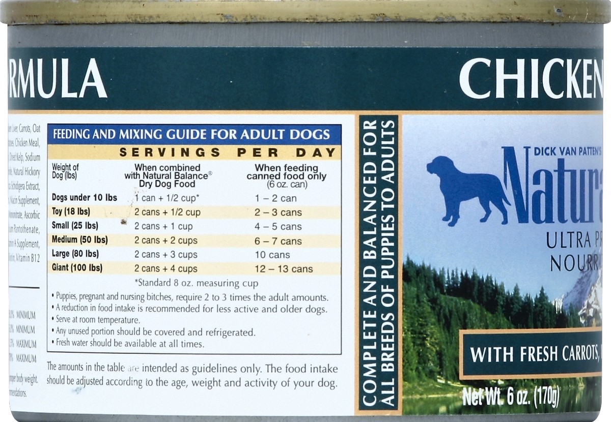 slide 3 of 6, Natural Balance Ultra Premium Chicken Formula Canned Dog Food, 6 oz