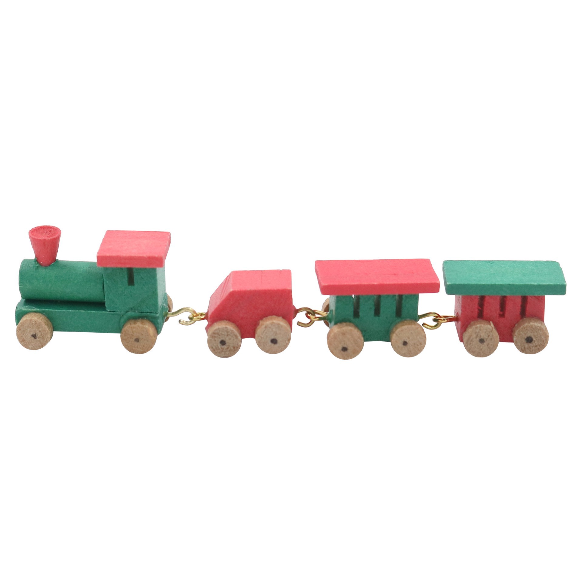 slide 3 of 5, Mini Wooden Train Decorations By Ashland, null