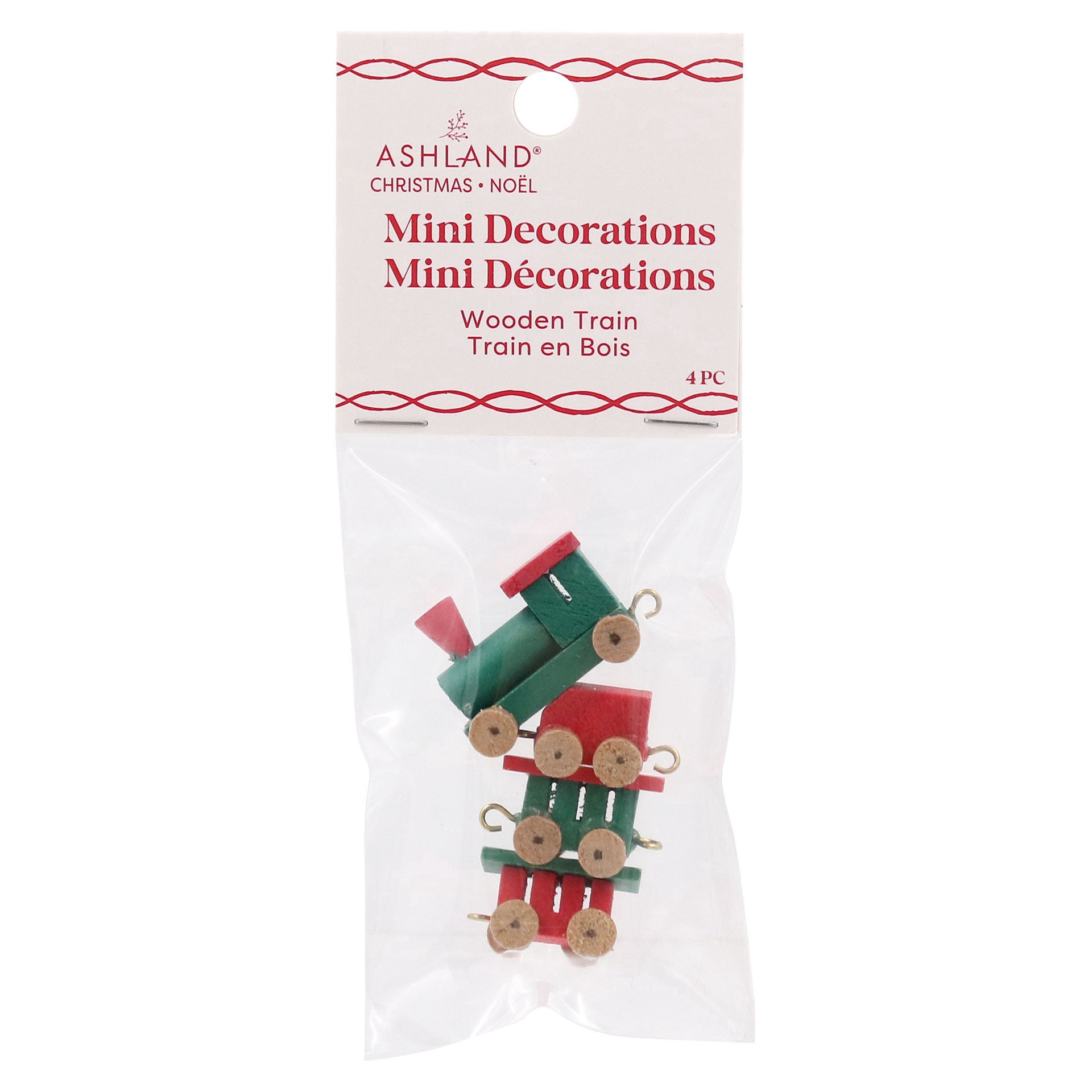 slide 5 of 5, Mini Wooden Train Decorations By Ashland, null