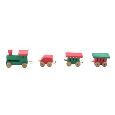 slide 1 of 5, Mini Wooden Train Decorations By Ashland, null