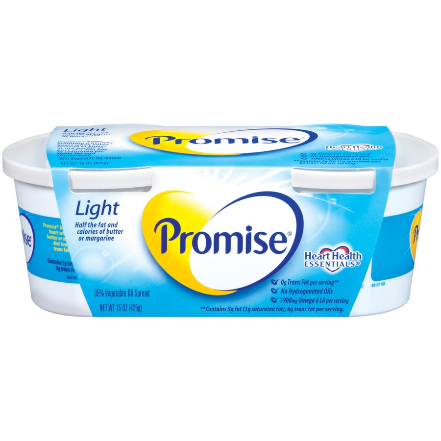 slide 1 of 3, Promise Light Vegetable Oil Spread Tubs, 2 ct; 15 oz