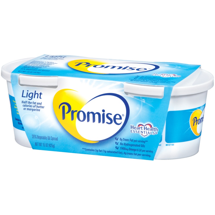 slide 3 of 3, Promise Light Vegetable Oil Spread Tubs, 2 ct; 15 oz