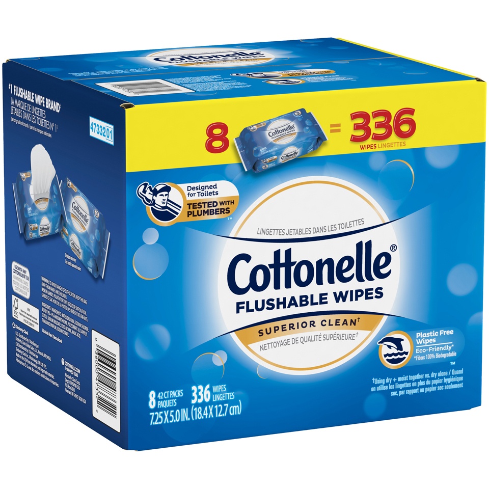 slide 3 of 3, Cottonelle FreshCare Flushable Cleansing Cloths, 336 ct