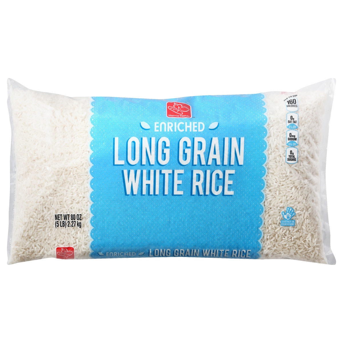 slide 1 of 1, Harris Teeter Long Grain White Rice, 80 oz