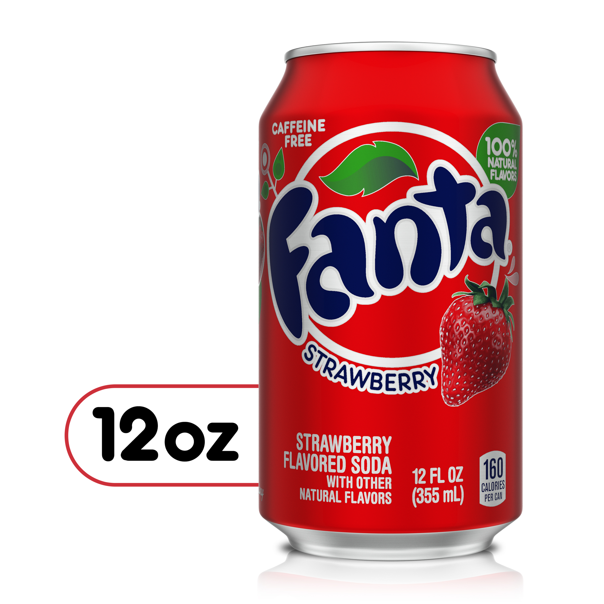 slide 1 of 5, Fanta Strawberry Fruit Soda Soft Drink, 12 fl oz, 12 fl oz