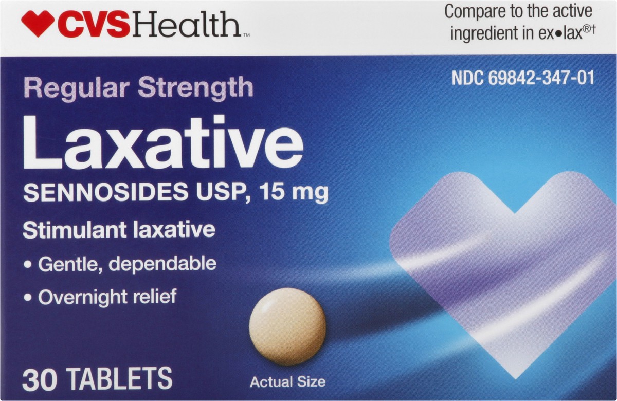 slide 9 of 11, CVS Health Regular Strength Laxative Tablets, 30 Ct, 30 ct