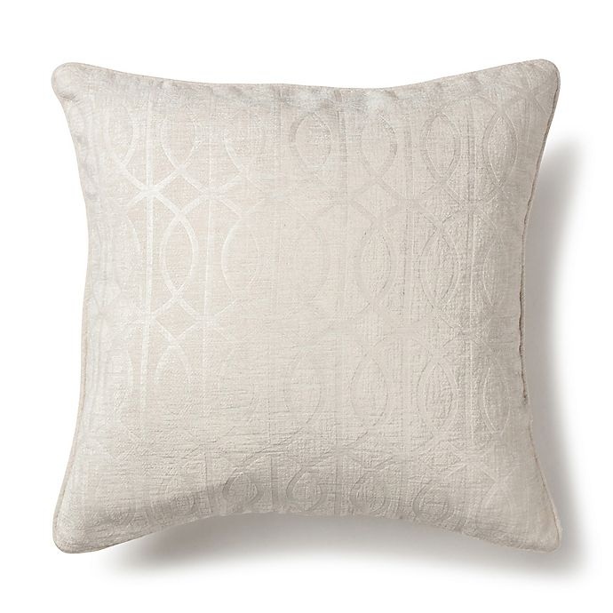 slide 1 of 1, Wamsutta Trellis Square Throw Pillow - Coconut Milk, 1 ct